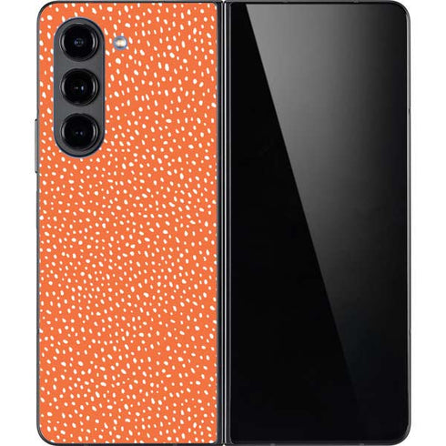 Orange Spots Galaxy Z Fold5 5G Skin